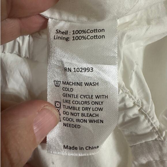 Adam Lippes Midi Dress White Cotton - Picture 7 of 8